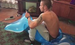 Jason sagging, smoke and deflate blue whale