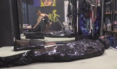 mummification wax play and cumshot hopless slut