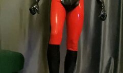 latex puppy decided to play with his dick 1080 FHD