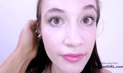 Girl looks Super Cute Blowing Long Cock Teen Castings