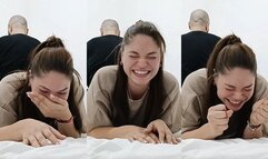 Stacy laughing too much (only face camera, not feet)