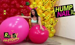 Lana's Playful Balloon Tease: A Stunning 40" and 25" Pop Session