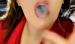 Chainsmoking and Red Leather Jacket