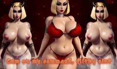 Cum on my command, filthy slut