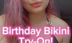 Seductive Birthday Bikini Try-On: A Teasing Celebration!