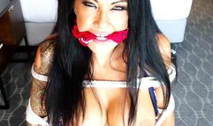 Danni Foxx and Charlie Monaco, Bikini Superheroes Bound and Gagged in Boston MOV version
