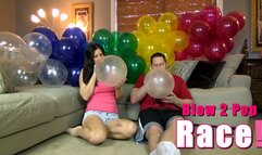 Blow2Pop Race - REMASTERED - Balloon Popping Challenge - Kylie Jacobs - MP4 1080p HD