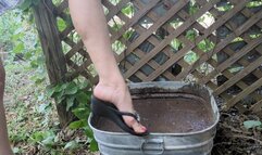 Fifi loses a brand new pair of wedge flip flops in mud *new* replay