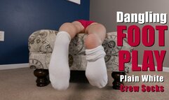 Dangling Foot Play in Plain White Crew Socks - Kylie Jacobsx - MP4 1080p HD