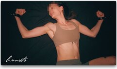 Struggling With Handcuffs Hands Tied To The Bed