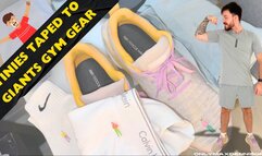 Tinies taped to giants gym gear