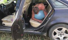 Jason hump balloon in car and one pop