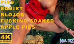 Piss soaked Apple pie fucked and crushed by Malaya Darcie 4K