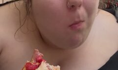 Stuffing My Fat Face With A Hotdog