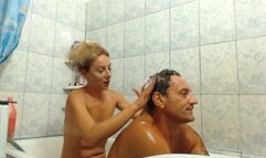 hair wash hair job gloryhole handjob whipcream