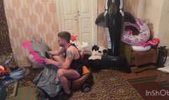 Jason blows up the toy we were given