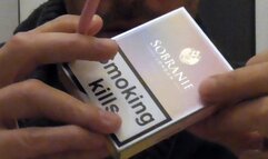 Smoking Sobranie purple 100's with glass holder IYF 210924