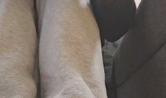 You watch me take off my sweaty trainers and I make you worship my feet