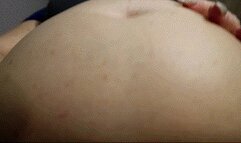 Someone was inflating belly, belly button massage helps MP4