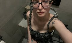 Emma took the camera and went to the toilet, POV video - part 41