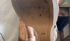 Foot fetish and Shoe fetish - Getting dressed for a Shoejob Date - POV views on Tramplegirl from under the table, toe nail polish and High Heels try on right before a Shoejob Session - HD quality