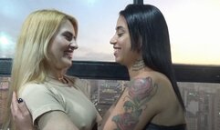 SEXY BRUNETTE KISS A PRINCESS By PIRTRA HUNTER AND LOLLY MORANGO CAM BY DANI FULL HD