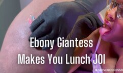 EBONY GIANTESS MAKES YOU LUNCH JOI - Royal Ro femdom pov vore tease masturbation encouragement hd mp4 1080p