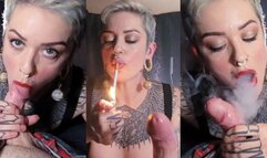 Smoking Lace's First Smoky POV Blowjob - Debuting Macy Star