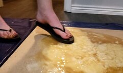 Cici Stuck in Sticky Black Flip Flops