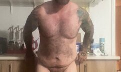 Late night naked kitchen snacks