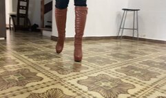 BFBE Bullwhipped by Dalilah in leather and boots