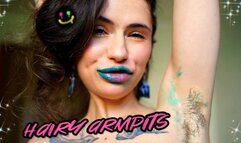 Hairy armpits licking and spitting