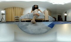 4K Giantess white netting socks rule 360VR