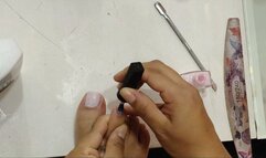 painting the nails of my beautiful feet