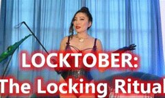 Locktober: The Locking Ritual - Mz Kim Chastity Training For your Asian Goddess Pussy Denial Leather Gloves Leather Corset
