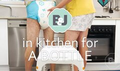 In kitchen for a bottle