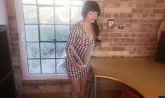 Wig cut with PVC cape