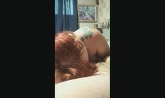 Hot slut sucks cock and drools cum