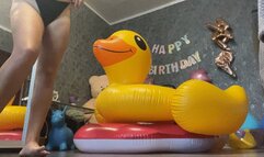 sexy riding on inflatables