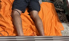 Malefootflava show CJ relaxing to a Foot Worship Experience - Take those socks off his feet and begin