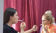 ENJOYING CIGARETTES WITH MY MOTHER