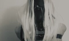 Sissy Slut Hooded and Clamped in Armbinder