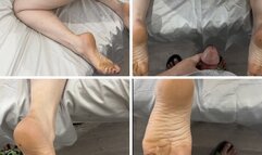 Lola's cum covered wrinkled soles! Version 3 (POV) (Red toes edition) part 2 of 2