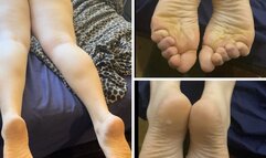 Lola's cum covered wrinkled soles! Version 5 (POV)