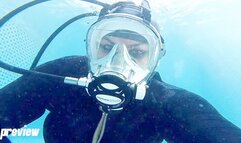 Scuba Gas Masks Girl Stare