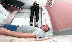 Shiny Leggings & Chunky Shoes Trampling FLOOR CAM (HD)