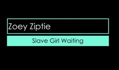 Zoey Ziptie - Hooded and waiting cuffed, gagged and spread