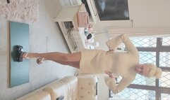 Back by popular demand GIANTESS Charn crushes a Pontiac Trans-am in Flipflops full body view