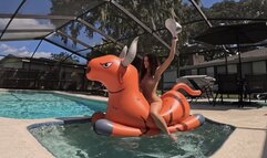 Nathalias Naked Inflatable Bull Fun