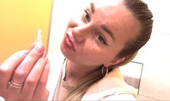Laxative suppositories together! 2 girls HD